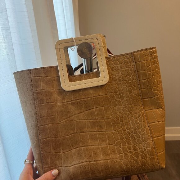 STAUD Shirley Tote Bag Croc Embossed Leather - Picture 5 of 5